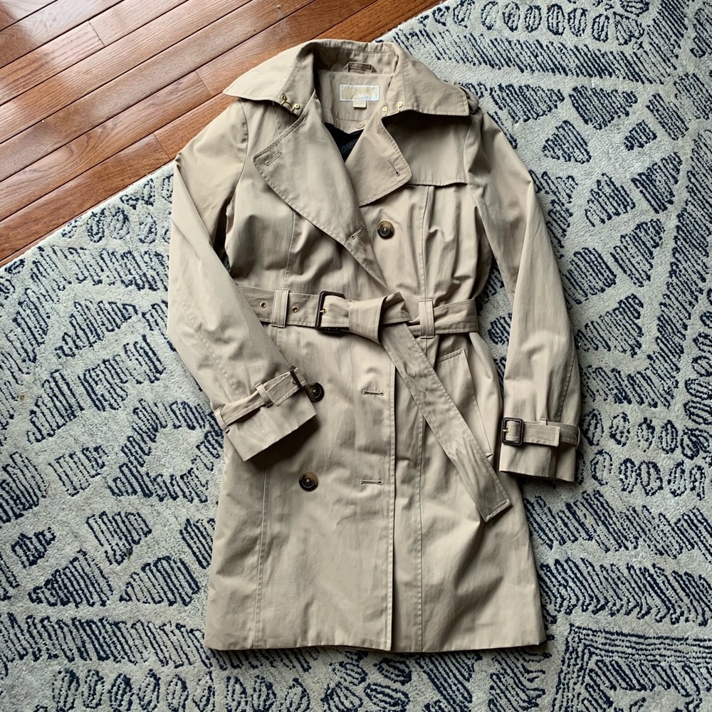 Michael Kors Tan Trench Coat size M